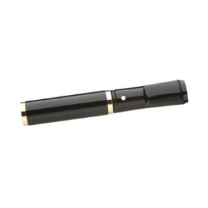 Dunhill White Spot Shortie Black Lacquer & Gold Plate Cigarette Holder (CH2815)