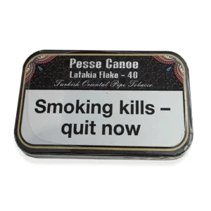 Pesse Canoe Latakia Flake 40 (Black) Pipe Tobacco 50g – Single Tin