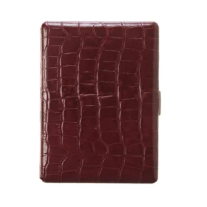 Tsubota Pearl Cosmos Croco Cigarette Case – Brown